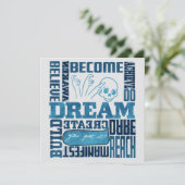 Dream - ASL Design Einladung (Stehend Vorderseite)