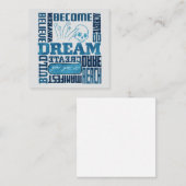 Dream - ASL Design Quadratische Visitenkarte (Vorne/Hinten)