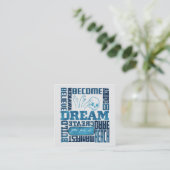 Dream - ASL Design Quadratische Visitenkarte (Stehend Vorderseite)