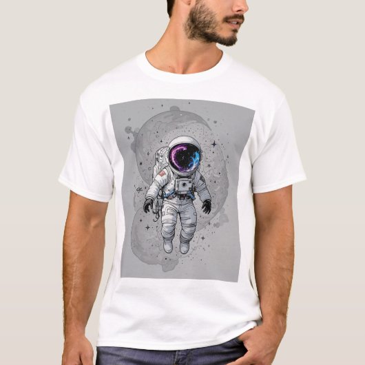 Dream Astronaut - Minimalistisch Space T - Shirt D (Vorderseite)