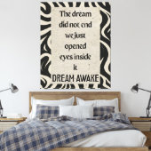 Dream Awake Quote Ar Stretched Canvas Print Leinwanddruck (Insitu (Schlafzimmer))