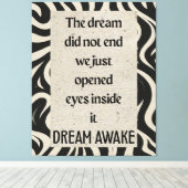 Dream Awake Quote Ar Stretched Canvas Print Leinwanddruck (Insitu (Holzboden))