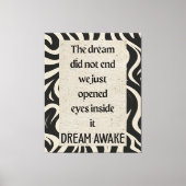 Dream Awake Quote Ar Stretched Canvas Print Leinwanddruck (Vorderseite)