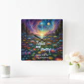 Dream Away Quadratische Wanduhr (Zuhause)