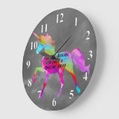 Dream Away Unicorn Große Wanduhr (Winkel)