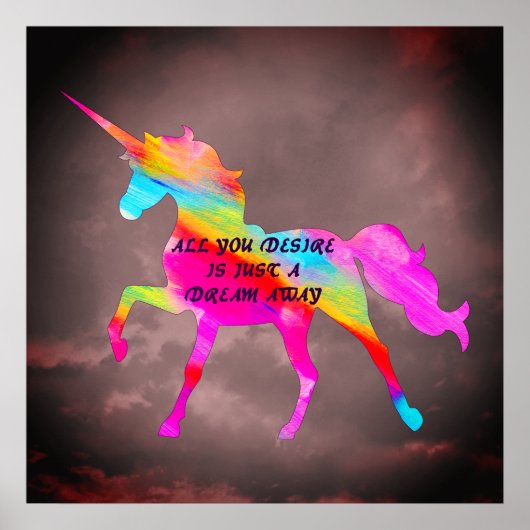 Dream Away Unicorn Poster (Vorne)