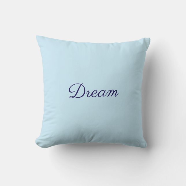 Dream Baby Blue Throw Kissen (Vorderseite)