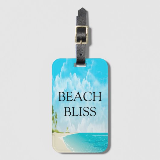 Dream Beach Bliss Gepäckanhänger (Vorderseite Vertikal)