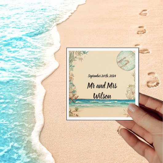 Dream Beach Hochzeitscocktail Napkins Serviette