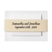 Dream Beach Hochzeitsfeier Einladung Bauchband Einladungsbanderole (Vorderseite Beispiel)