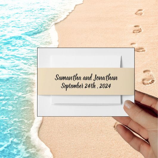 Dream Beach Hochzeitsfeier Einladung Bauchband Einladungsbanderole