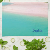 Dream Beach (personalisierter Name) Küchentuch (Gefaltet)