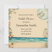Dream Beach Themed Wedding Brautparty Einladung (Vorderseite)