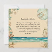 Dream Beach Themed Wedding Danke Karte (Rückseite)