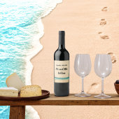 Dream Beach Themed Wedding Wine Labels Weinetikett