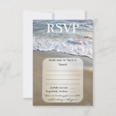 Dream Beach Wedding RSVP Card Einladung (Vorderseite)