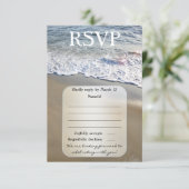 Dream Beach Wedding RSVP Card Einladung (Stehend Vorderseite)