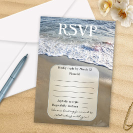Dream Beach Wedding RSVP Card Einladung