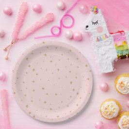 Dream Bear Baby Girl Stars Pappteller