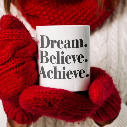 Dream Believe Achieve Life Quote Jumbo Mug Jumbo-Tasse