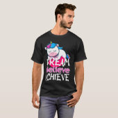 Dream Believe Achieve Rainbow Myth Fairytale Unico T-Shirt (Vorne ganz)