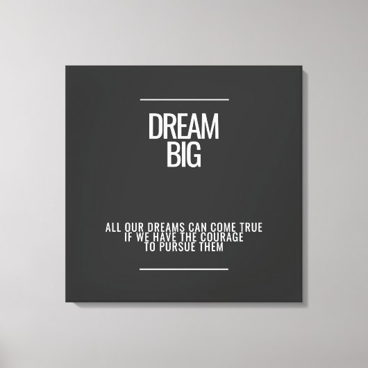 Dream Big Acrylic Wall Art Leinwanddruck (Vorderseite)