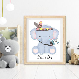 Dream Big Animal Kinderzimmer Kunst Fotodruck