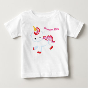 Dream Big Baby Girl PInk Unicorn T-shirt