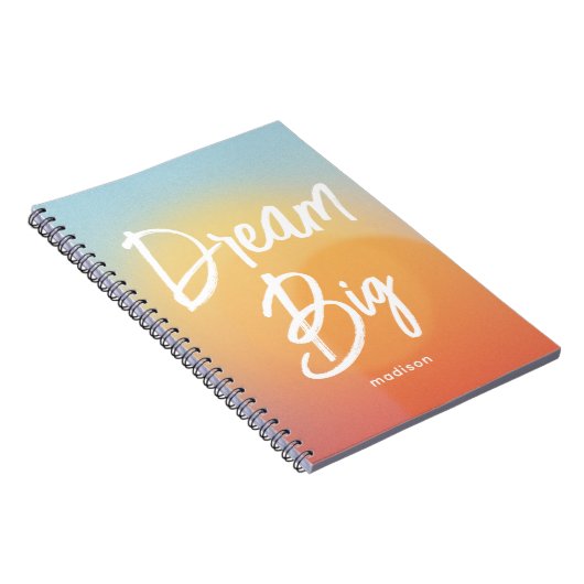 Dream Big Beautiful Summer Sky Notebook Notizblock (Rechte Seite)