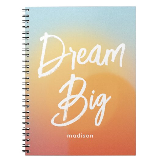 Dream Big Beautiful Summer Sky Notebook Notizblock (Vorderseite)