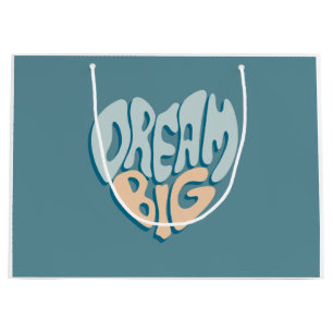 Dream Big: Blue Heart of Success Große Geschenktüte