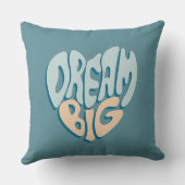 Dream Big: Blue Heart of Success Kissen (Rückseite)