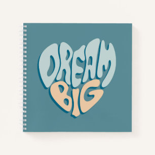 Dream Big: Blue Heart of Success Notizblock