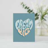 Dream Big: Blue Heart of Success Postkarte (Stehend Vorderseite)