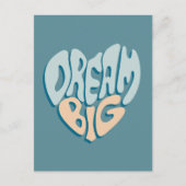 Dream Big: Blue Heart of Success Postkarte (Vorderseite)