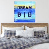 Dream Big - Blue Türkise Abstrakte Kunst Leinwanddruck (Insitu (Schlafzimmer))