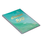 Dream BIG Blue Watercolor | Journal Notizblock (Rechte Seite)