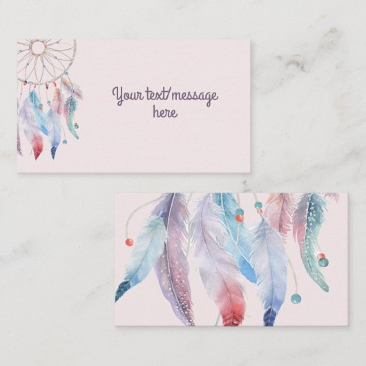 Dream Big Boho Dreamcatcher Geburtstag Begleitkarte (Vorne/Hinten)