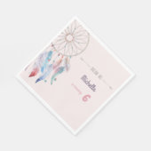 Dream Big Boho Dreamcatcher Geburtstag Serviette (Ecke)