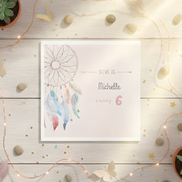 Dream Big Boho Dreamcatcher Geburtstag Serviette