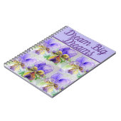 Dream Big Book Viola Lila Blume Notizblock (Linke Seite)