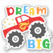 Dream Big Boy's Truck Custom-Cut Vinyl Stickers Aufkleber (Vorderseite)