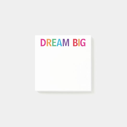 Dream Big Bright Post-it Klebezettel (Vorderseite)