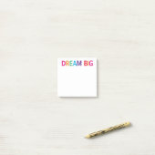 Dream Big Bright Post-it Klebezettel (Auf Schreibtisch)