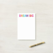 Dream Big Bright Post-it Klebezettel (Auf Schreibtisch)
