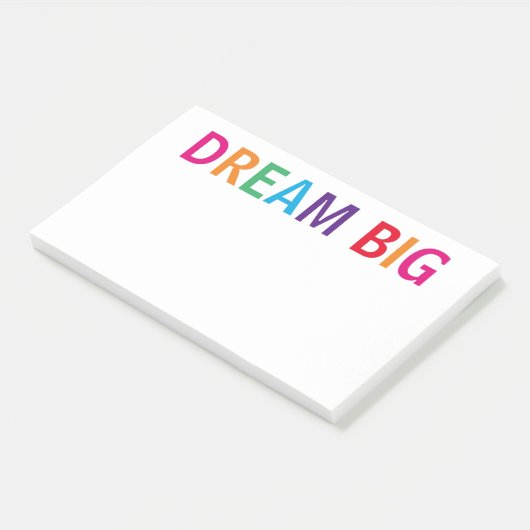 Dream Big Bright Post-it Klebezettel (angewinkelt)