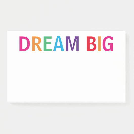 Dream Big Bright Post-it Klebezettel (Vorderseite)