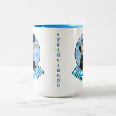 "Dream Big" Carlos B.Hund Zweifarbige Tasse (Mittel)