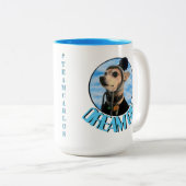 "Dream Big" Carlos B.Hund Zweifarbige Tasse (VorderseiteRechts)