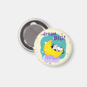 "Dream Big" Cat on Moon Inspiration Zitat Magnet (Vorderseite/Rückseite)